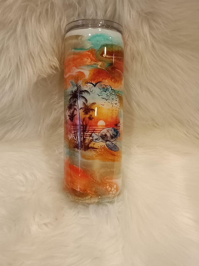 Orange Swirl Turtle